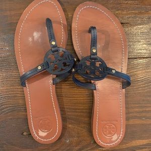 Navy blue Tory Burch size 9 sandal. Normal wear.